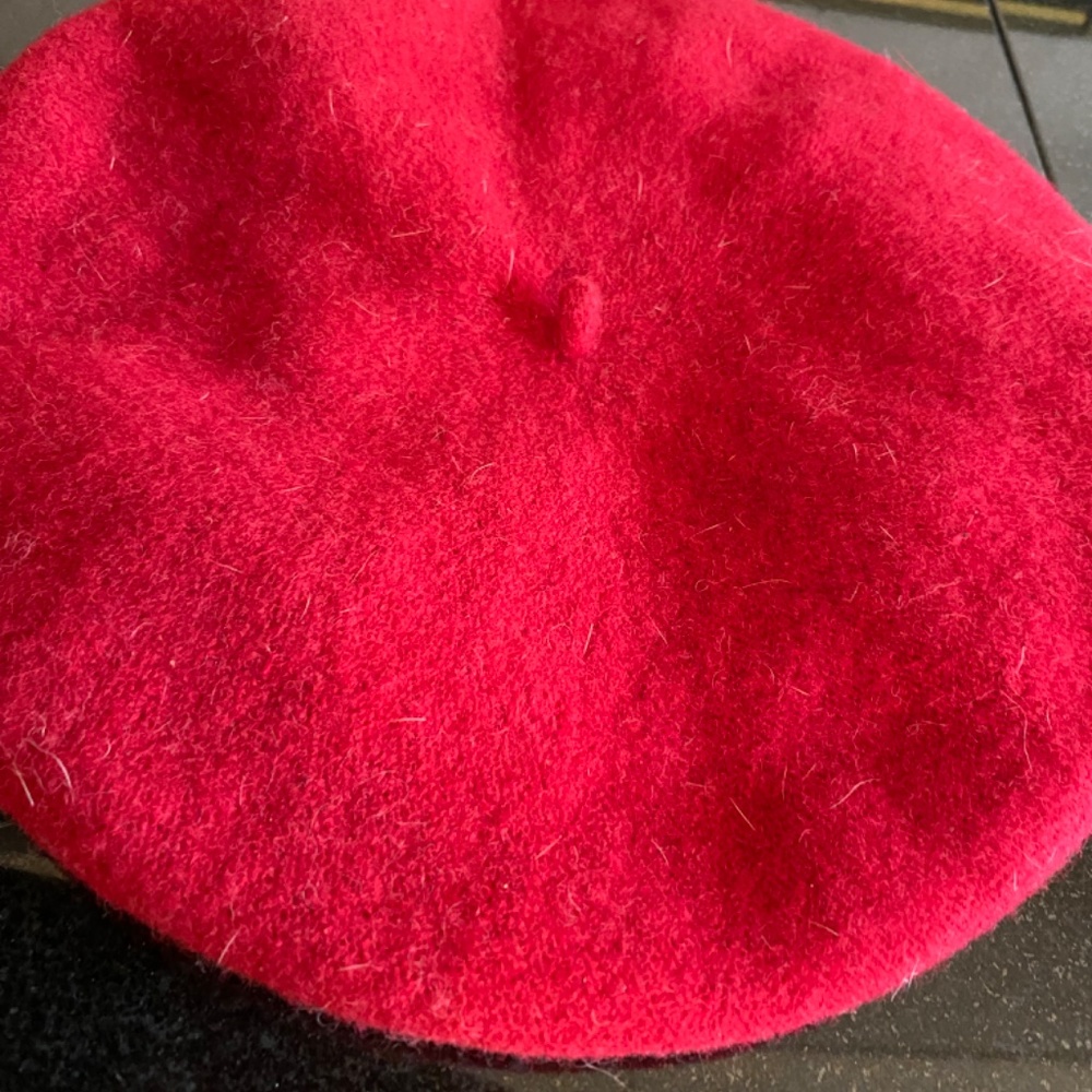 Vintage P.R.T ULTRABASQUE HAT RED 100% Wool Made in CZECH Republic